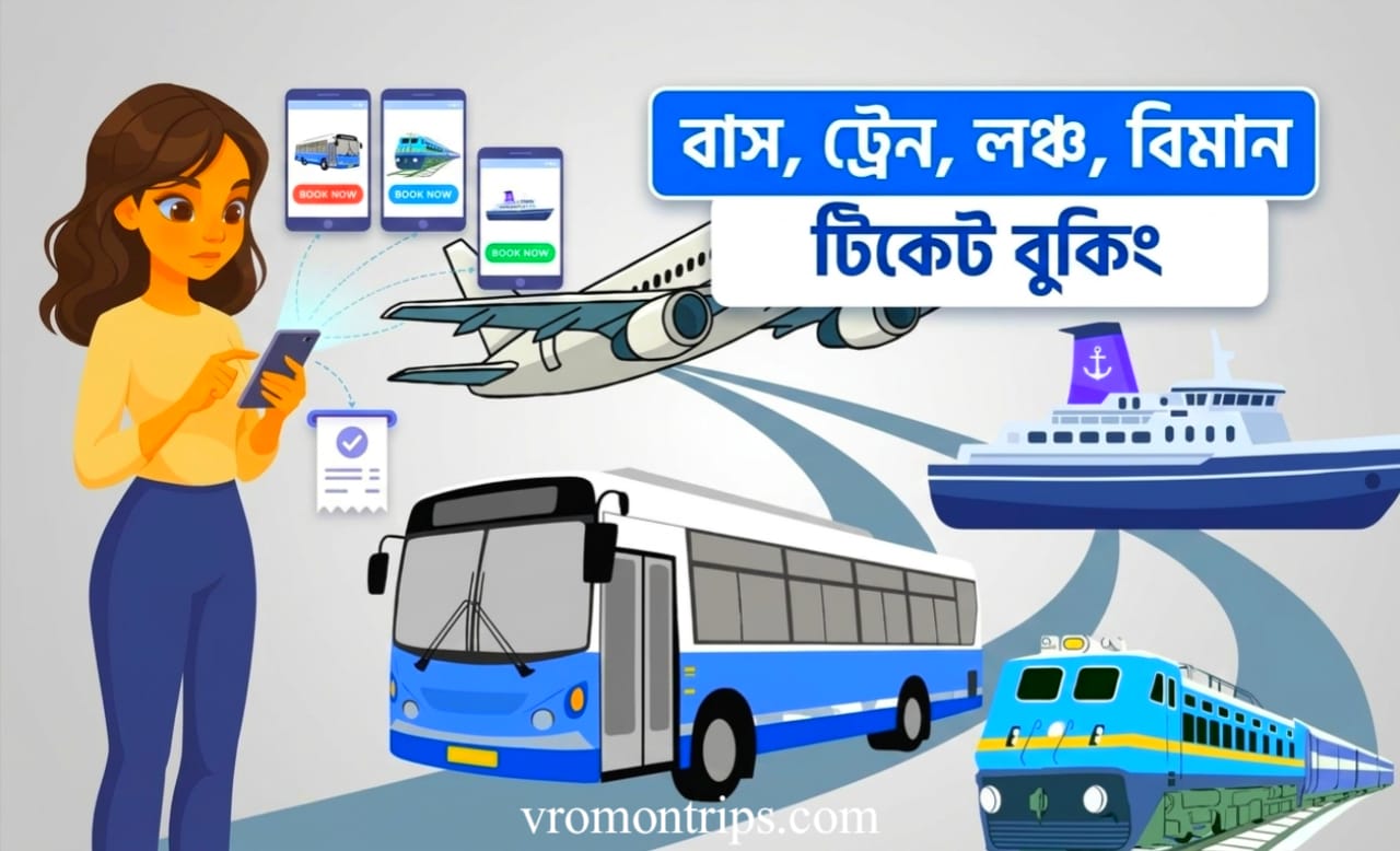 অনলাইনে বাস, ট্রেন, লঞ্চ ও বিমানের অগ্রিম টিকেট বুকিং করার সহজ উপায়